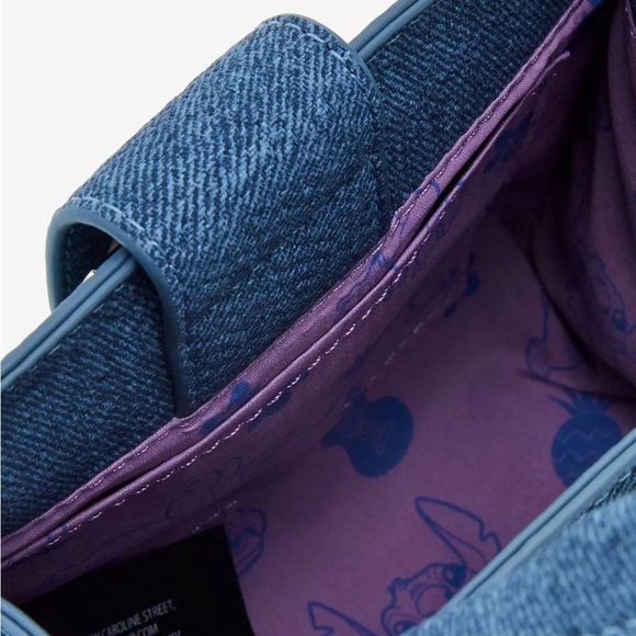 Loungefly Disney Lilo & Stitch Denim Stitch Crossbody Bag NWT - Picture 4 of 4